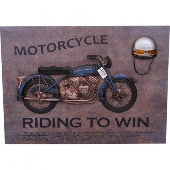 himarry Motorsiklet Tablo Pano Dekoratif Vintage Ev Ofis Hediyelik