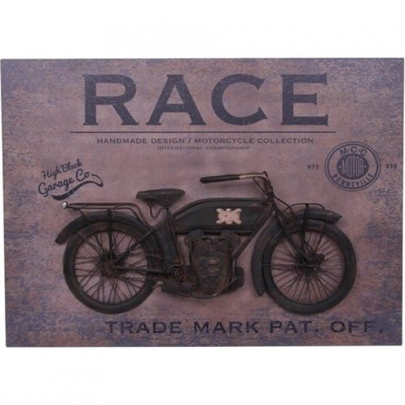 himarry Motorsiklet Tablo Pano Dekoratif Vintage Ev Ofis Hediyelik