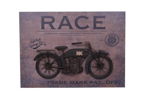 himarry Motorsiklet Tablo Pano Dekoratif Vintage Ev Ofis Hediyelik - 2