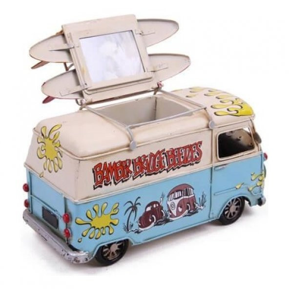 himarry Dekoratif Metal Minibüs Kalemlik ve Çerçeveli Hediyelik - 2