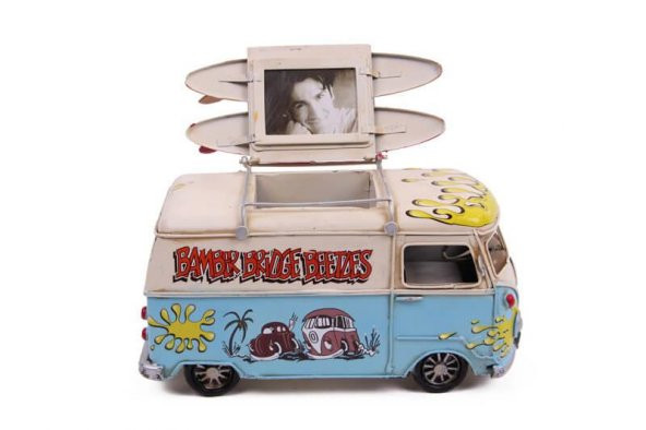 himarry Dekoratif Metal Minibüs Kalemlik ve Çerçeveli Hediyelik - 3