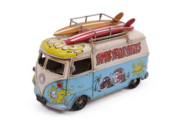 himarry Dekoratif Metal Minibüs Kalemlik ve Çerçeveli Hediyelik - 5