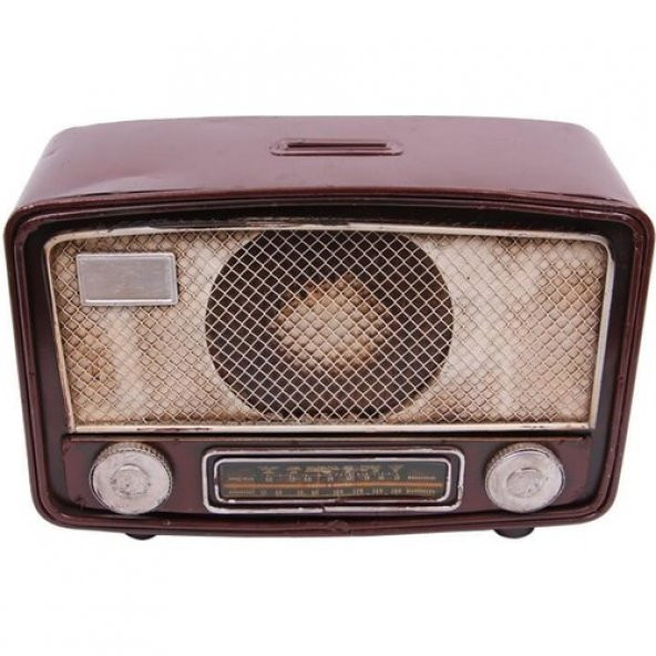 himarry Dekoratif Metal Radyo Kumbaralı Vintage Hediyelik