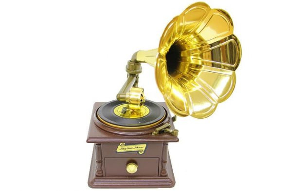 himarry Gramofon Müzik Kutusu Kurmalı Dekoratif Ev Ofis Hediyelik - Resim 3