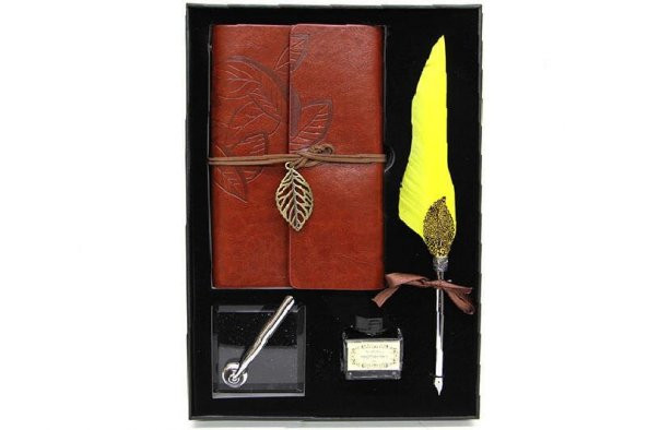 himarry Divit Hokka Defter Ve Tüylü Kalem Seti Hediyelik - 5