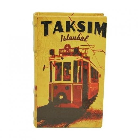 himarry Kutu Kitap Taksim Ahşap Suni Deri Kaplı Dekoratif Hediyelik