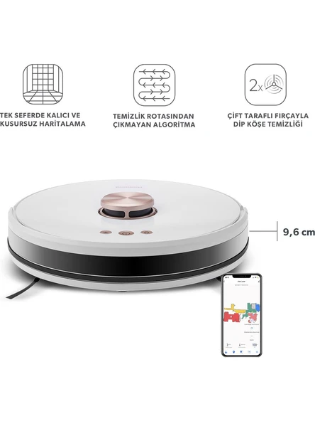 Homend Alex Laser Pro 1283H Beyaz Mop Akıllı Robot Süpürge ürün görseli