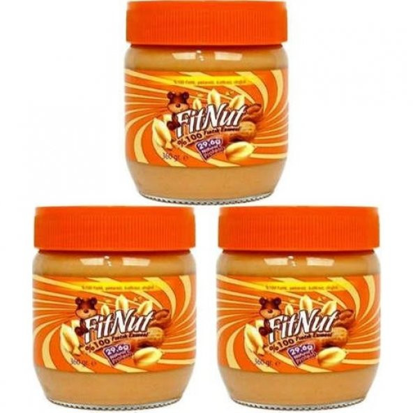 Fitnut Yer Fıstığı Ezmesi 360 gr x 3lü