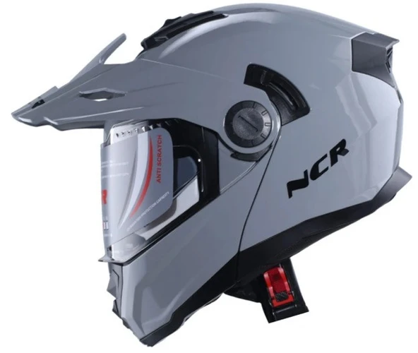 CROSS NCR-165 ÇENE AÇILIR GÖZLÜKLÜ E-CE BELGELİ KASK COOL GRİ