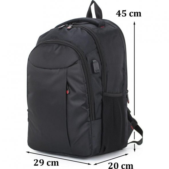 Sırt Çantası Laptop Bölmeli 15.6" İnç Usb Şarj Girişli 8683255010073 - 2