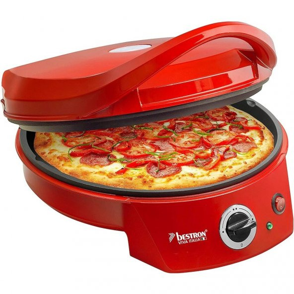 Izgaralı Bestron Pizza fırını, Viva Italia, Üst ve alt ısıtma, Maks. 180 °C, 1800 W, Kırmızı - 1