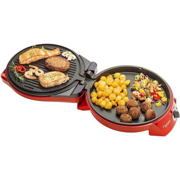 Izgaralı Bestron Pizza fırını, Viva Italia, Üst ve alt ısıtma, Maks. 180 °C, 1800 W, Kırmızı - 2