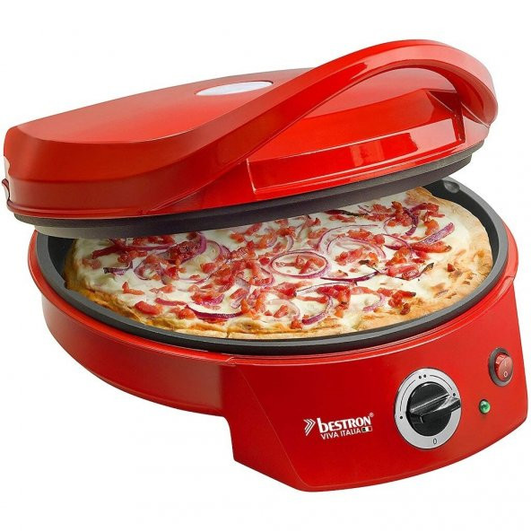 Izgaralı Bestron Pizza fırını, Viva Italia, Üst ve alt ısıtma, Maks. 180 °C, 1800 W, Kırmızı - 3