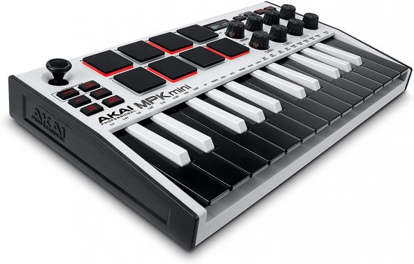 AKAI Professional MPK Mini MKIII - 8 Arkadan Aydınlatmalı Davul Pedli 25 Tuşlu USB MIDI Klavye - 1