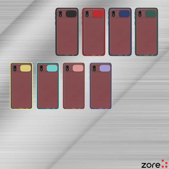 Galaxy A01 Core Kılıf Zore Lensi Sürgülü Kamera Koruyucu Kılıf - 10