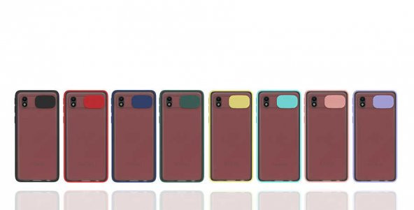 Galaxy A01 Core Kılıf Zore Lensi Sürgülü Kamera Koruyucu Kılıf - 11