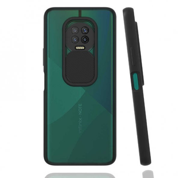 İnfinix Note 7 Kılıf Zore Lensi Sürgülü Kamera Koruyucu Kılıf - 2