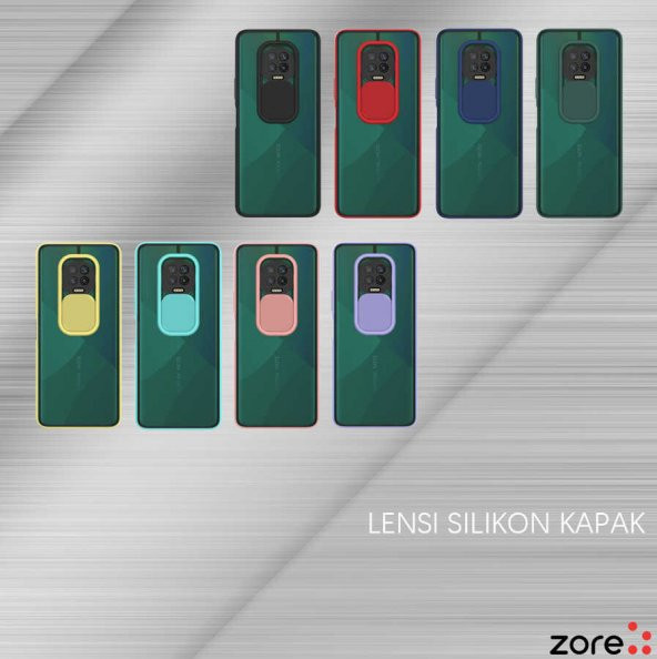 İnfinix Note 7 Kılıf Zore Lensi Sürgülü Kamera Koruyucu Kılıf - 10