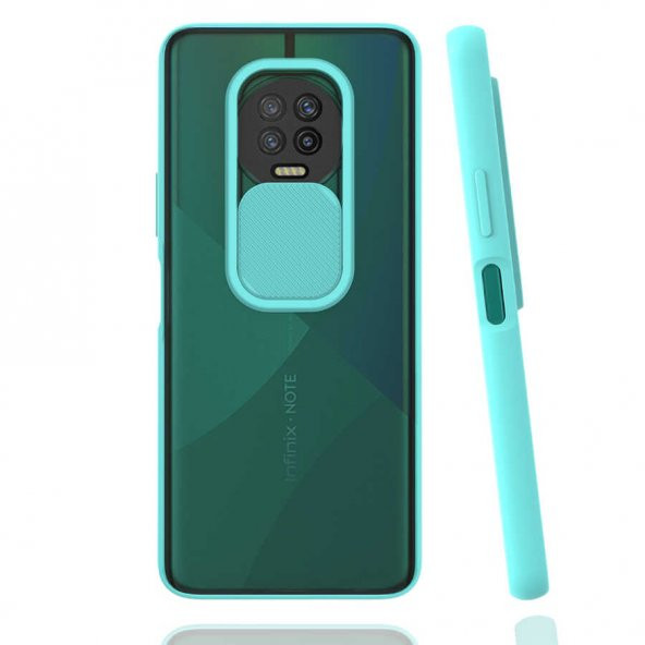 İnfinix Note 7 Kılıf Zore Lensi Sürgülü Kamera Koruyucu Kılıf - 4