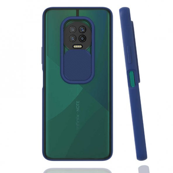 İnfinix Note 7 Kılıf Zore Lensi Sürgülü Kamera Koruyucu Kılıf - 6