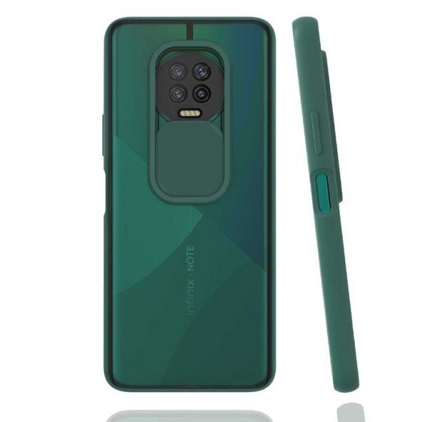 İnfinix Note 7 Kılıf Zore Lensi Sürgülü Kamera Koruyucu Kılıf - 8