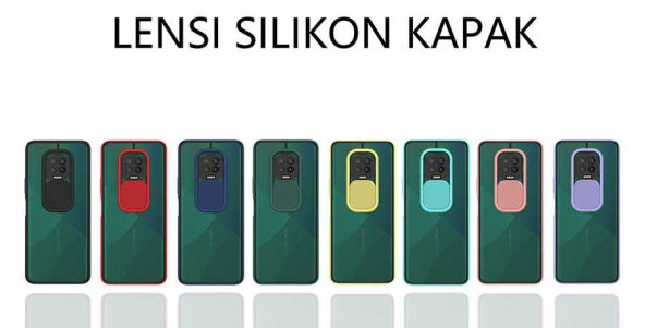 İnfinix Note 7 Kılıf Zore Lensi Sürgülü Kamera Koruyucu Kılıf - 11