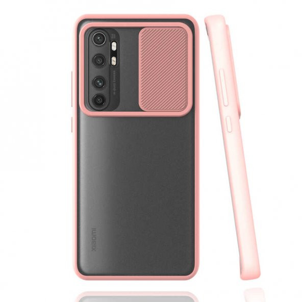 Xiaomi Mi Note 10 Lite Kılıf Lensi Sürgülü Kamera Koruyucu Kılıf - 5