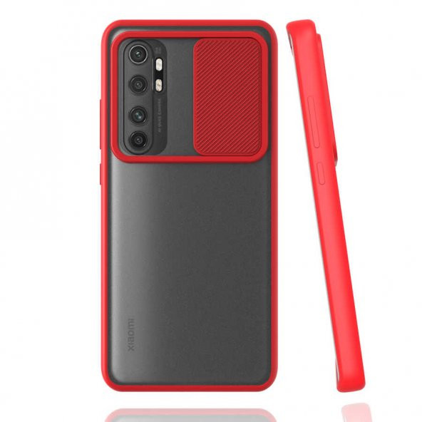 Xiaomi Mi Note 10 Lite Kılıf Lensi Sürgülü Kamera Koruyucu Kılıf - 3