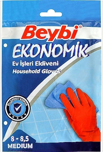 Kırmızı Bulaşık Eldiveni Kırmızı 8 M Beden