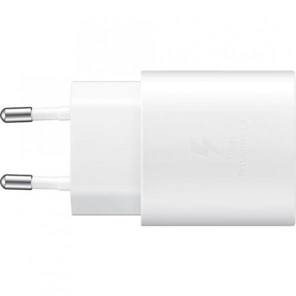 Samsung TA800X Fast Charging 25W Type-C Çıkışlı Kablolu Şarj Aleti Beyaz (Samsung Türkiye Garantili) - Resim 2