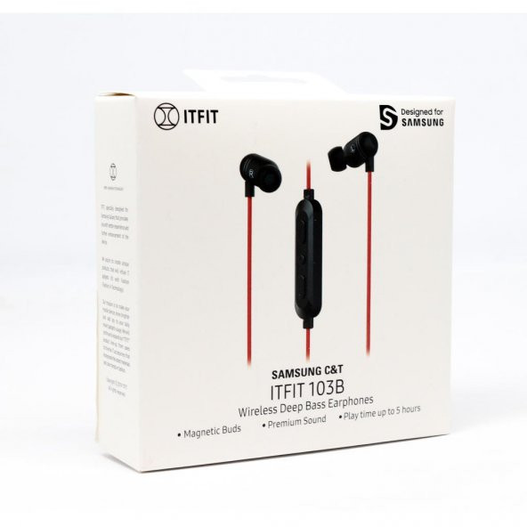 Samsung C&T İTFİT 103B Kırmızı Bluetooth Kulaklık - GP-OAU019SAARW Samsung Türkiye Garantili - 3