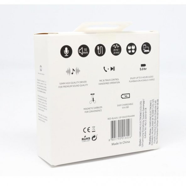 Samsung C&T İTFİT 103B Kırmızı Bluetooth Kulaklık - GP-OAU019SAARW Samsung Türkiye Garantili - 4