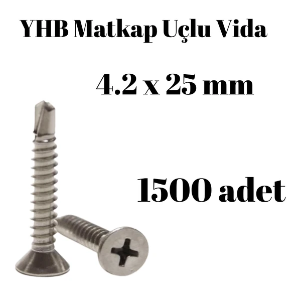 Matkap Uçlu Vida YHB 4,2x25 mm 1500'lü Paket ürün görseli