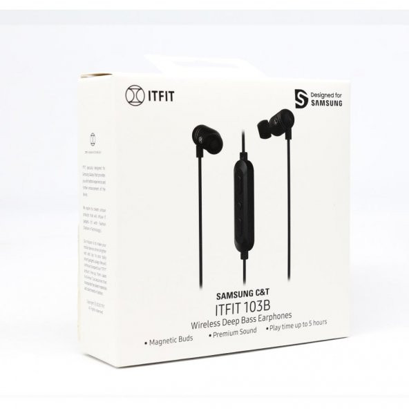 Samsung C&T İTFİT 103B Siyah Bluetooth Kulaklık - GP-OAU019SAABW Samsung Türkiye Garantili - Resim 3