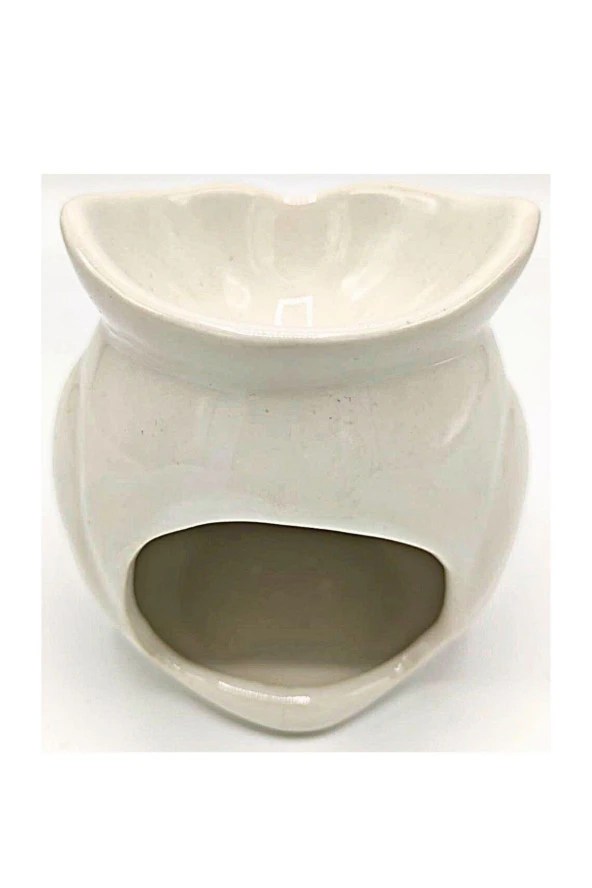 Seramik Buhurdanlık Baykuş Bej - 4