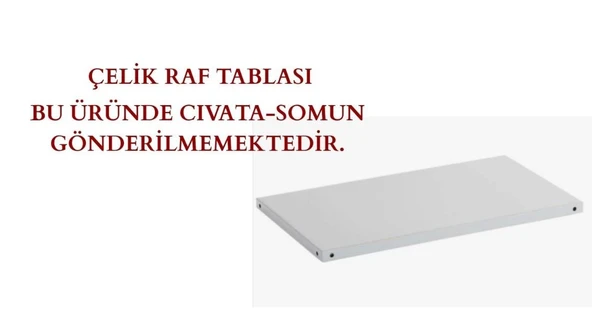 Galvaniz Çelik Raf Tablası - Depo, Arşiv, Kiler, Dosya, Market Rafı  43x93 cm 1.50 mm - 4