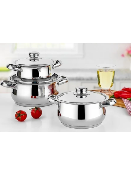 Çakır Kapaklı 6 Parça Çelik Tencere Seti