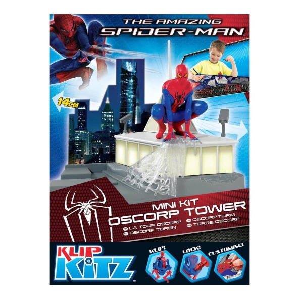 Lisanslı Klip Kitz Spider Man Örümcek Adam Mini Kit Oscorp Tower Maketi - 2