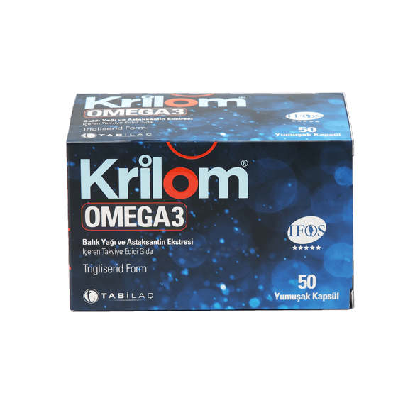 Krilom Omega 3 Balık Yağı Ve Akstantin İçeren Takviye Edici Gıda Kapsül 50 Yumuşak Kapsül