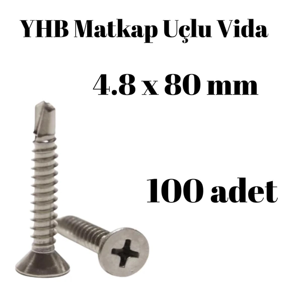 Matkap Uçlu Vida YHB 4,8x80 100'lü Paket ürün görseli 1