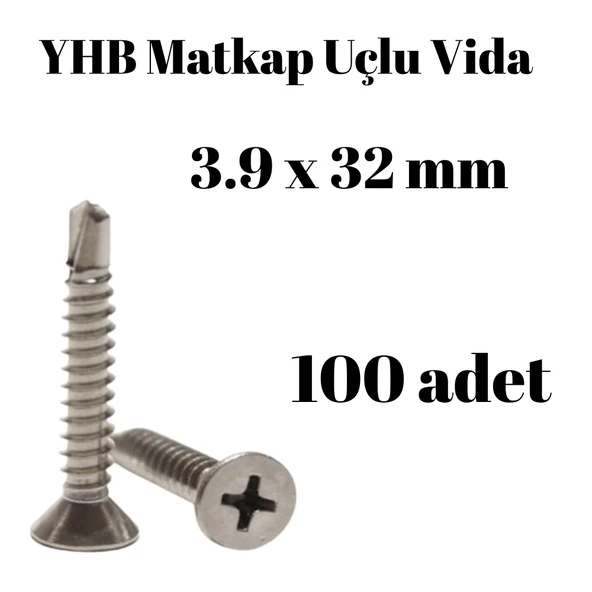 Matkap Uçlu Vida YHB 3,9x32 100'lü Paket ürün görseli