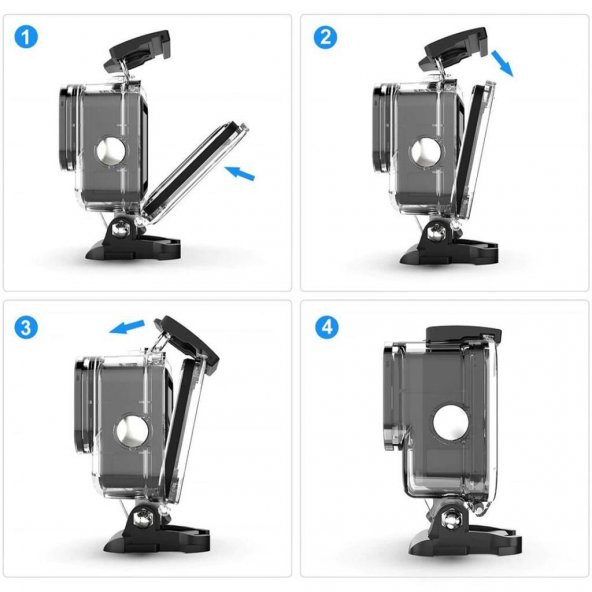 GoPro Hero 9 / 10/11 Black Uyumlu 40M Su Geçirmez Kılıf Housing - 6