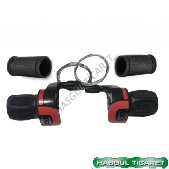 Hsgl Bisiklet Vites Kolu 3x7 Göstergeli Kırmızı Dış Kablo Takım Bisiklet Vites Değiştiren Yol Şehir Dağ Bisikleti Bisiklet Yedek Parça - 3