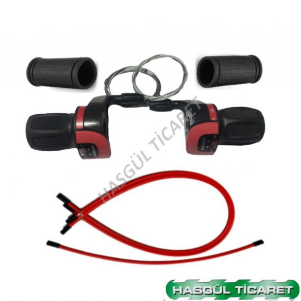 Hsgl Bisiklet Vites Kolu 3x7 Göstergeli Kırmızı Dış Kablo Takım Bisiklet Vites Değiştiren Yol Şehir Dağ Bisikleti Bisiklet Yedek Parça - 5