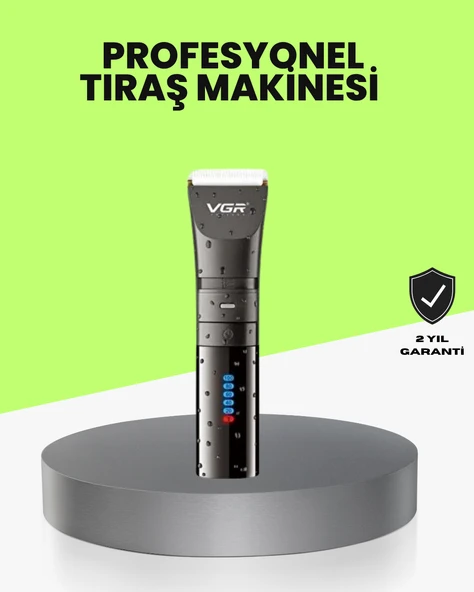 Şarjlı Saç Kesme Makinesi – 4 Taraklı, 2 Kademeli Güç Ayarı, Uzun Pil Ömrü