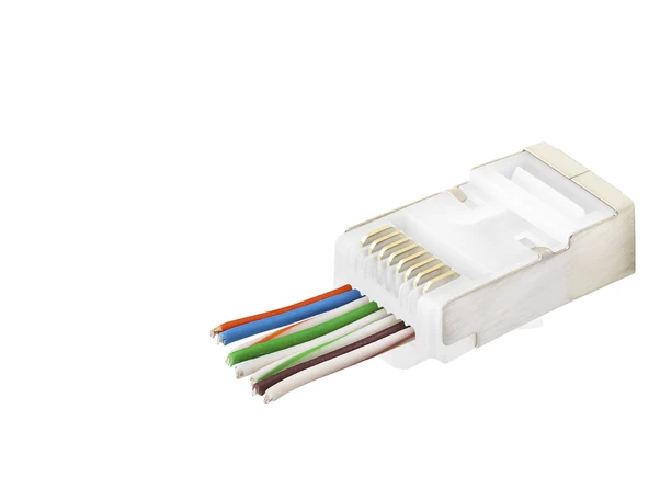 Cat6E Ez Rj45 Metal Konnektör 100 Adet Plastik Kutu - Beyaz ND2422
