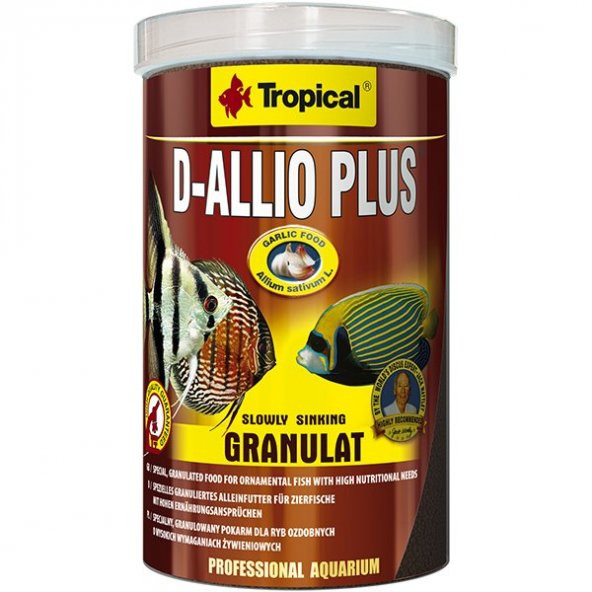 Tropical D-Allio Plus Granulat Discus Balıkları İçin Sarımsaklı Granül Balık Yemi 1000 Ml 600 Gr - 2