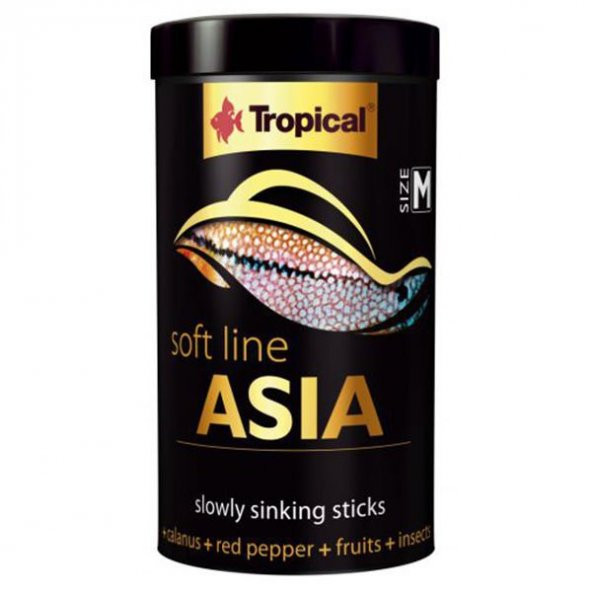 Tropical Softline Asia M Asya Kökenli Balıklar İçin Batan Yumuşak Taneli Çubuk Balık Yemi 100 Ml 40 Gr - 3