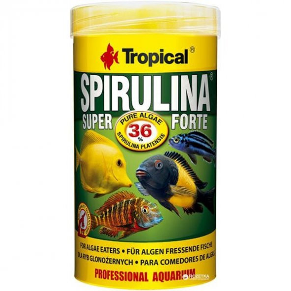 Tropical Spırulına Süper Forte Yoğun Spırulına İçerikli Balık Yemi 250 Ml 50 Gr - 2