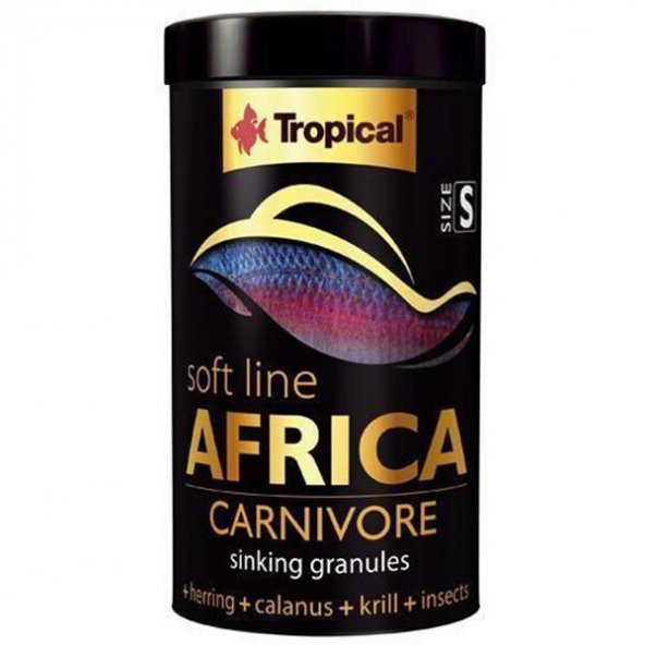 Tropical Softline Africa Carnivore S Afrika Balıkları İçin Dibe Batan Yumuşak Taneli Granül Balık Yemi 100 Ml 60 Gr - 4